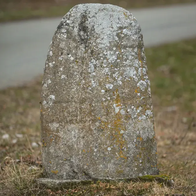 Statue-menhir de Rieuviel (2), dressée en bord de chemin