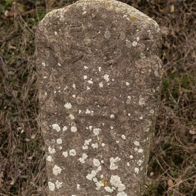 Statue-menhir de Haute Vergne, face principale.