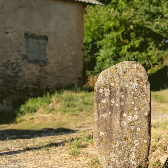 Statue-menhir des Ouvradous 1, face principale.