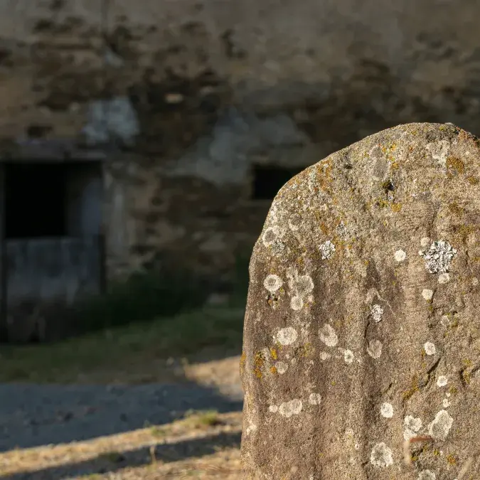 Vue rapprochée de la statue-menhir des Ouvradous 1