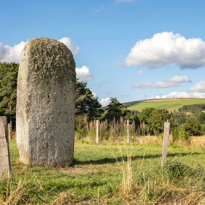 Vue latérale de la Pierre Plantée