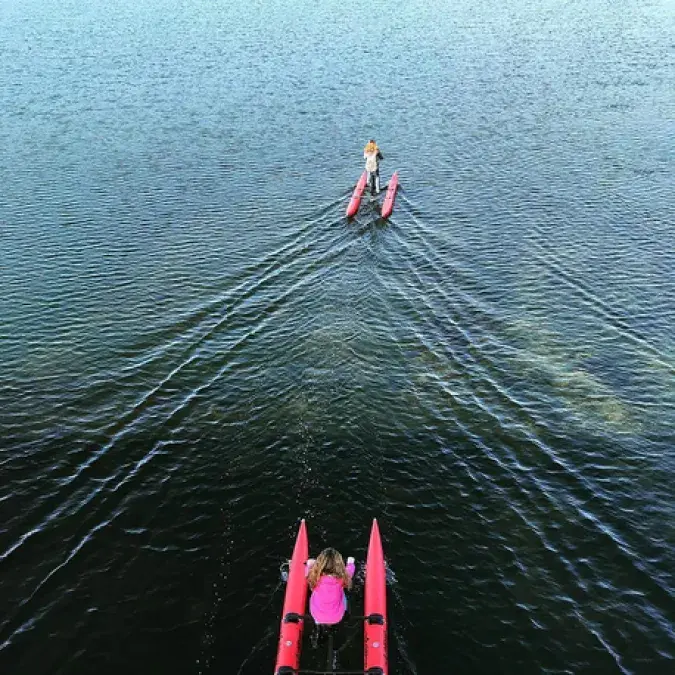Vélo sur l'eau