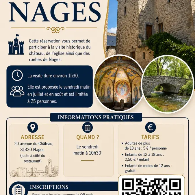 Visite historique du château de Nages