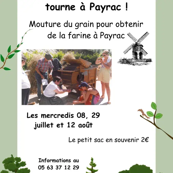 La maquette d'un moulin tourne à Payrac
