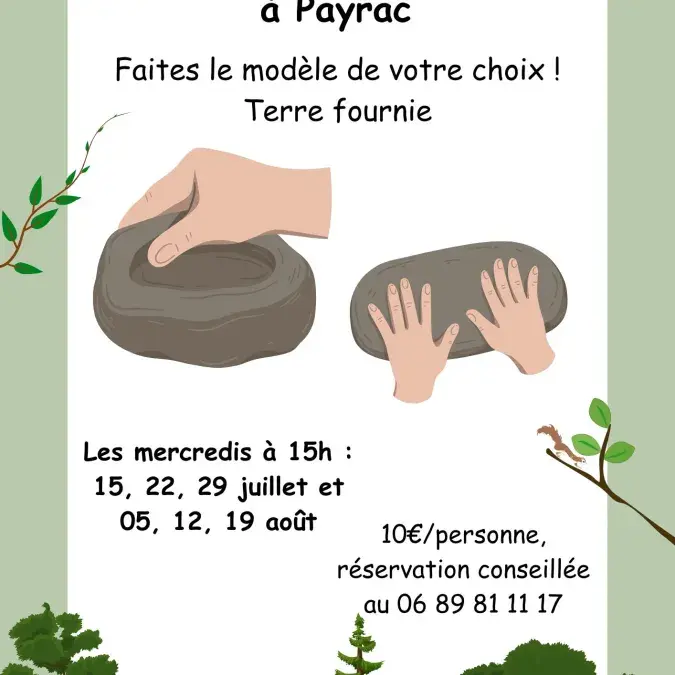 Modelage terre d'argile