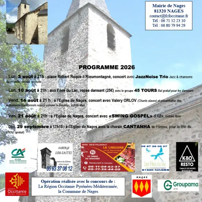 FLYER 2026 Estivales Nages