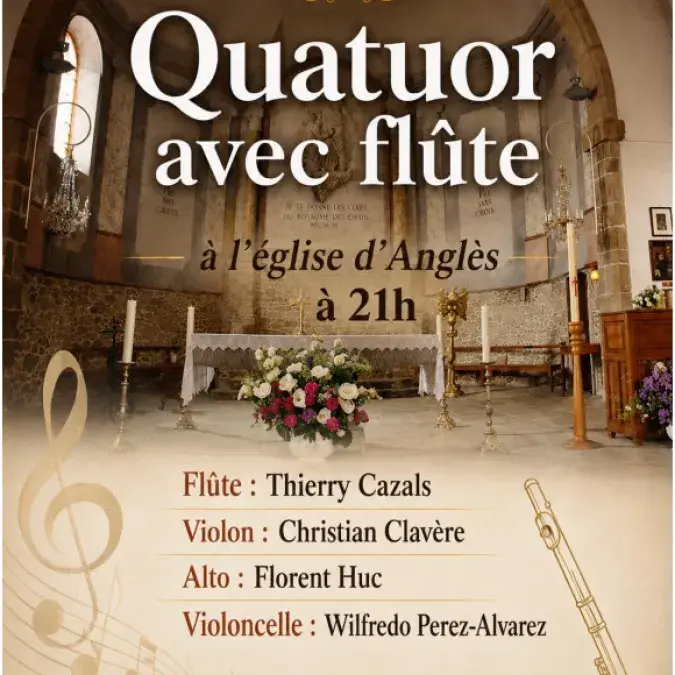 43ème Festival de musique d'été :  Quatuor avec flûte_Anglès