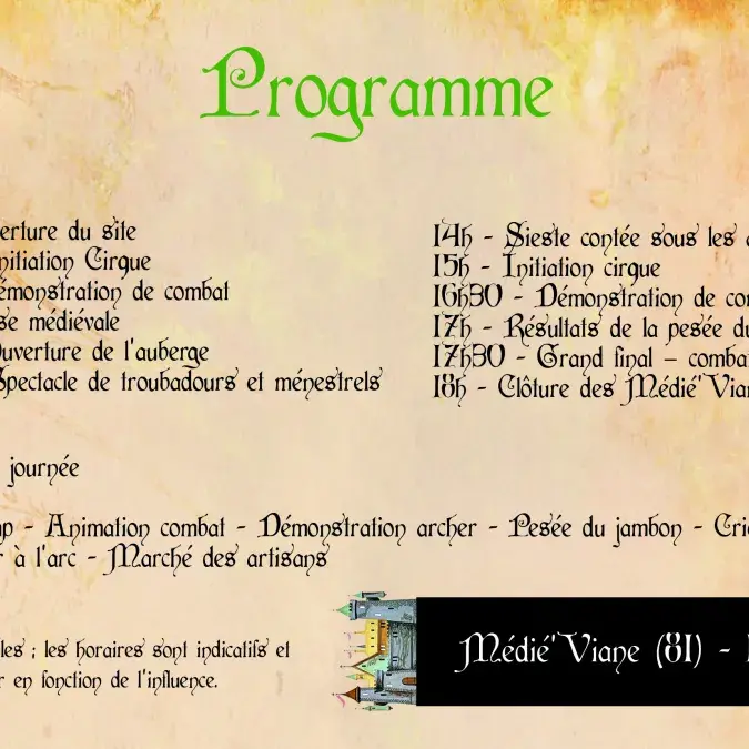Programme journée