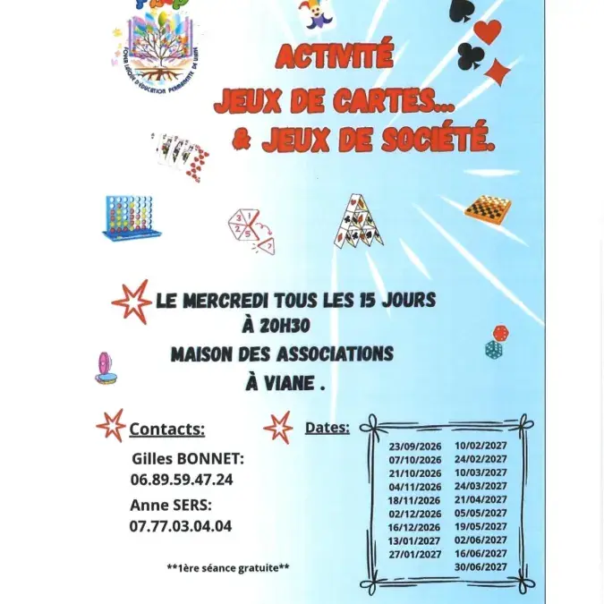 Activité Jeux de Cartes et de Société_Viane