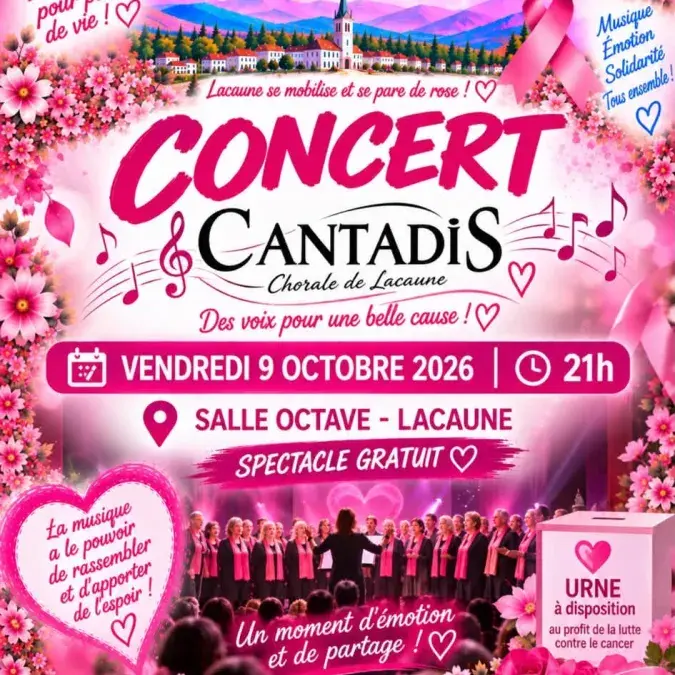Cantadis en concert - Octobre Rose 2026_Lacaune