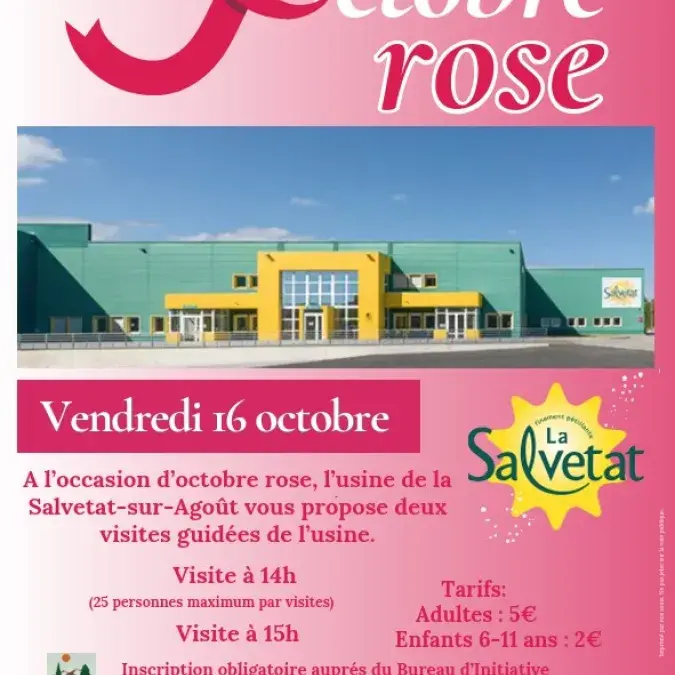 " Ensemble pour Octobre rose " Visites guidées de l'usine _La Salvetat-sur-Agout