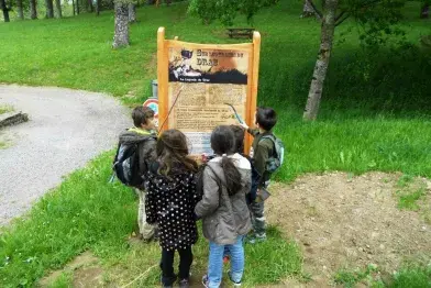 Panneau de départ du sentier