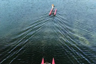 Vélo sur l'eau