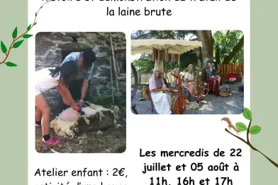 Le travail de la laine brute à Payrac